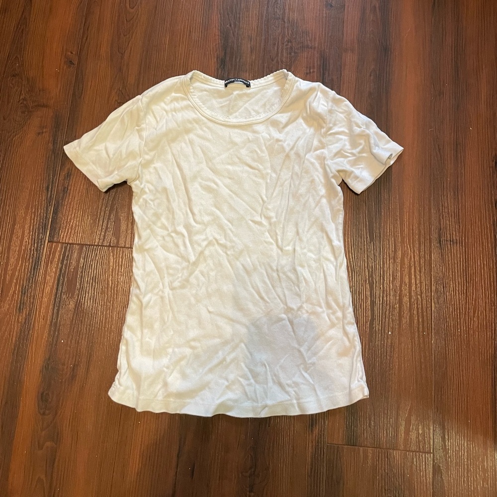 brandy basic white tee